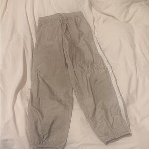 Athleta Kids Gray Joggers with White Stripe